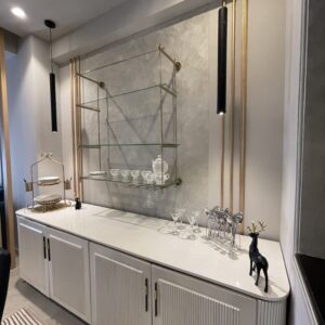 Oslo Buffet Cabinet with Glass Rack