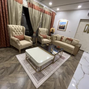 Royal Sofa Set 2 Seater Sofa with Two Wing Chairs